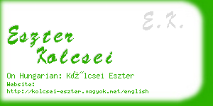 eszter kolcsei business card